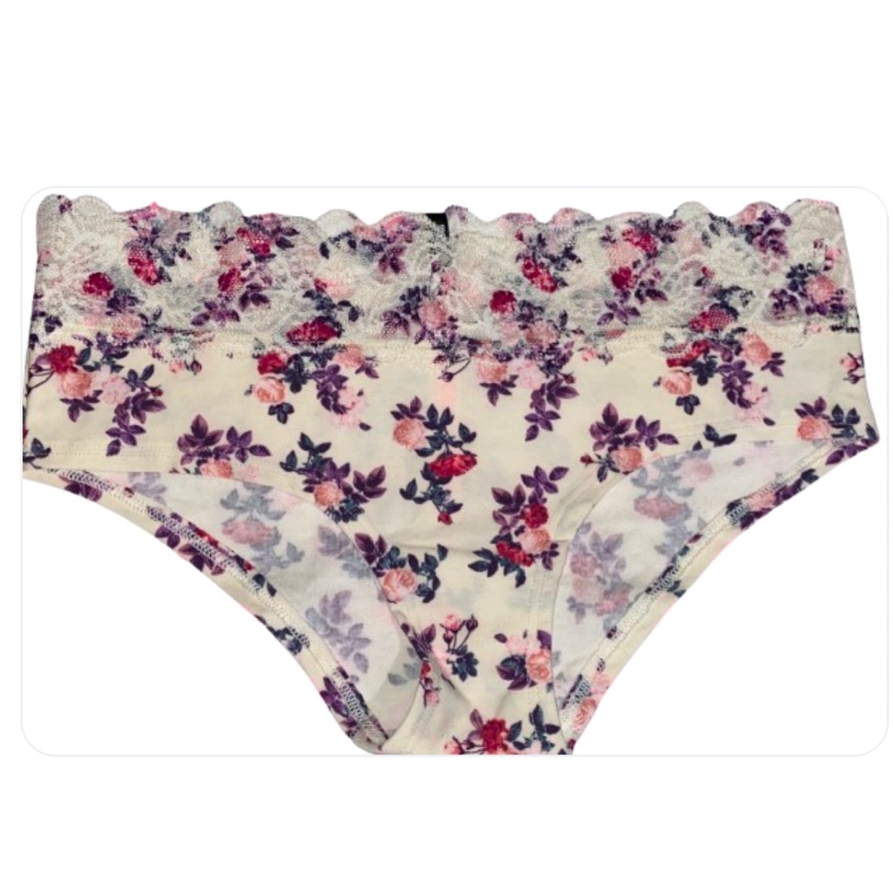 Victoria’s Secret PINK lace cotton panties PINK hipster lace pink floral panties